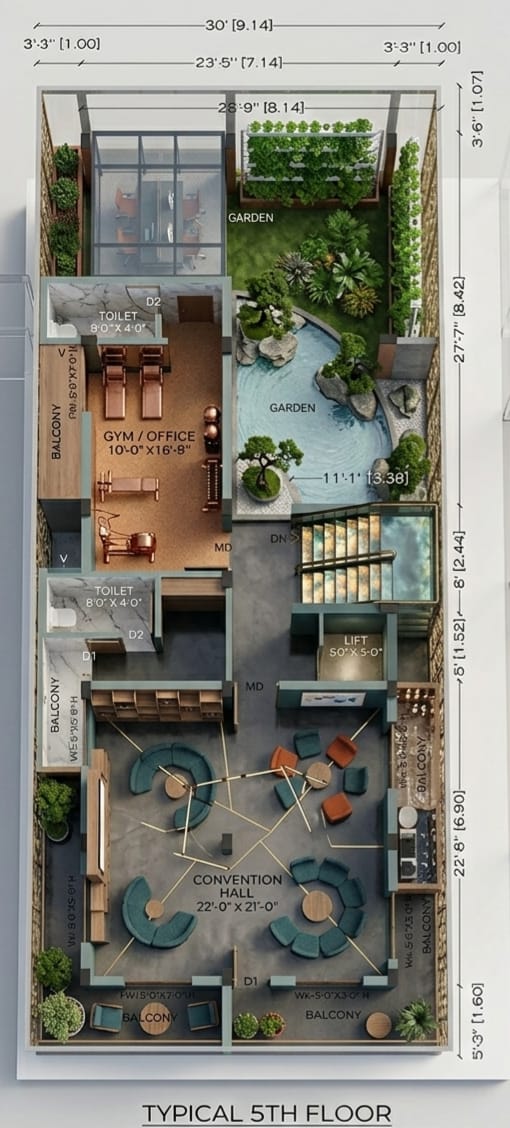 5th floor amenity layout plan